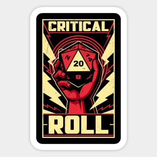 Critical Roll RPG Revolution - Cool Constructivism Poster Sticker